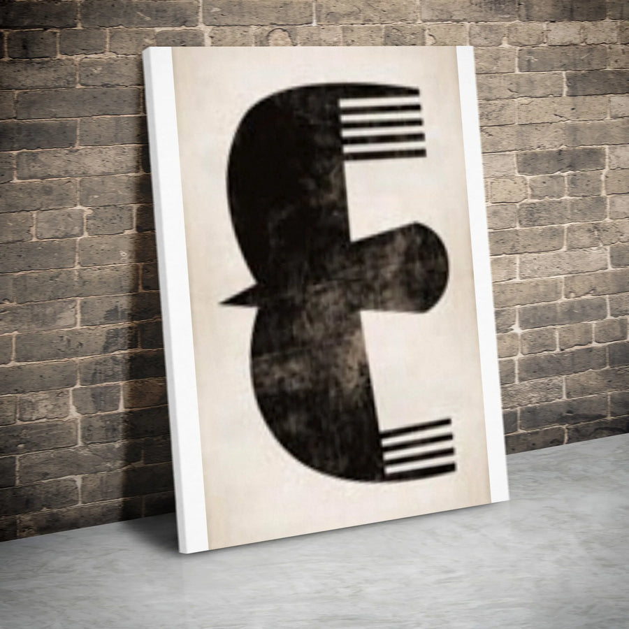 Abstract Bird Canvas Wall Art | Mid Century Modern Graphic Print | Premium 1.25" Thick Gallery Wrap | Modern Home Office Decor Gift