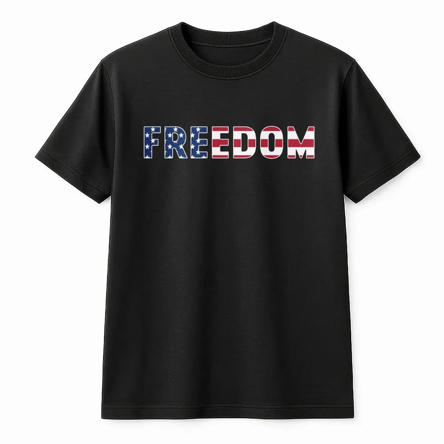 Freedom T-Shirt | American Flag USA Graphic Tee | Premium Cotton | 4th of July Gift for Men and Women
