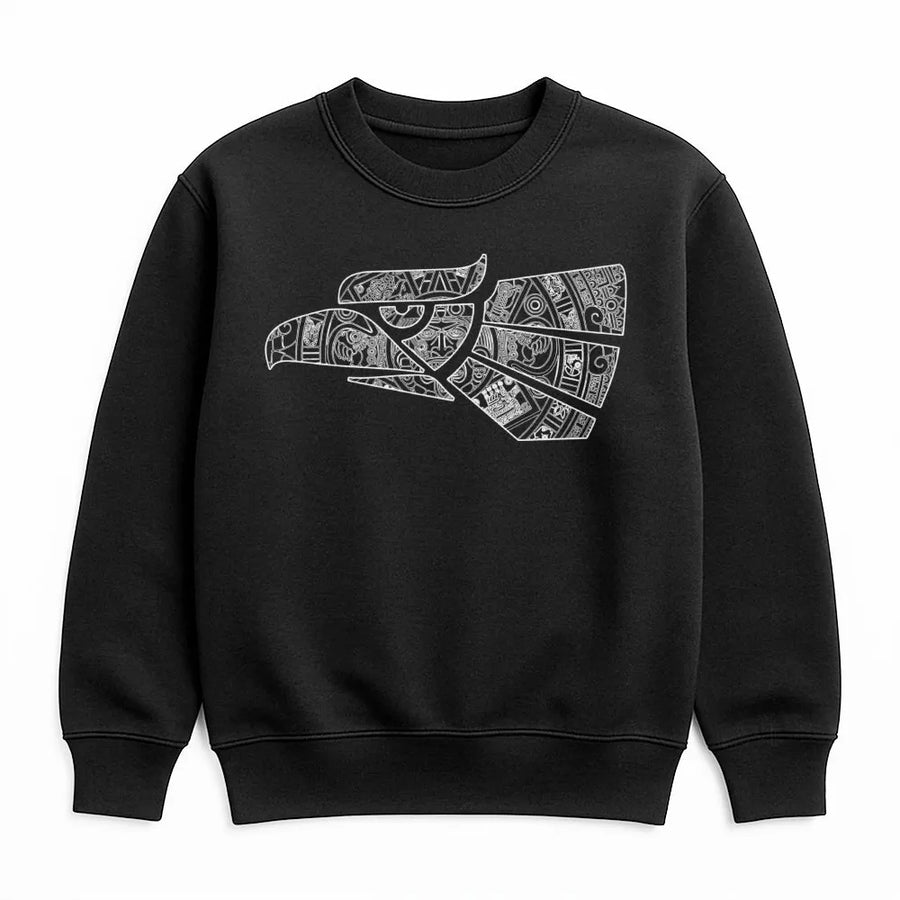 Aztec Eagle Sweatshirt | Mesoamerican Calendar Art Design | Premium Cotton Blend | Gift for History Lovers & Mexican Culture Enthusiasts