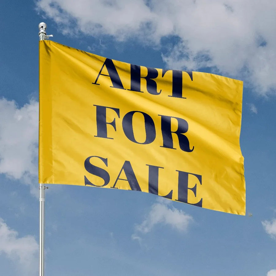 Art For Sale House Flag | Double Sided Yard Banner | Premium Weather Resistant Polyester | Outdoor Decor Gift for Artists & Galleries