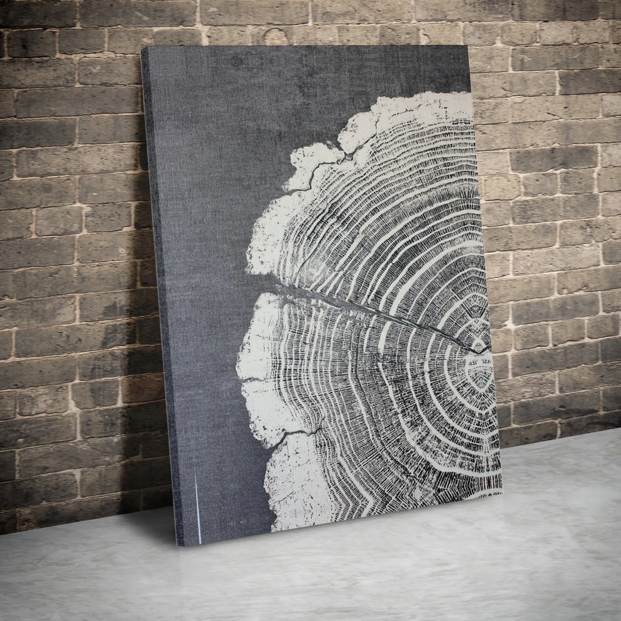 Tree Ring Canvas Wall Art | Abstract Wood Slice Print | Premium Gallery-Quality Canvas | Modern Rustic Farmhouse Decor Gift