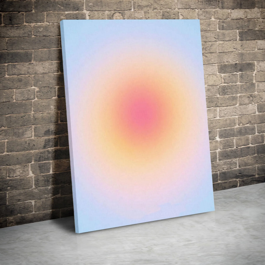 Abstract Aura Gradient Wall Art | Soft Pastel Color Blend Canvas | Premium Gallery-Wrapped Decor | Modern Minimalist Aesthetic For Home & Office