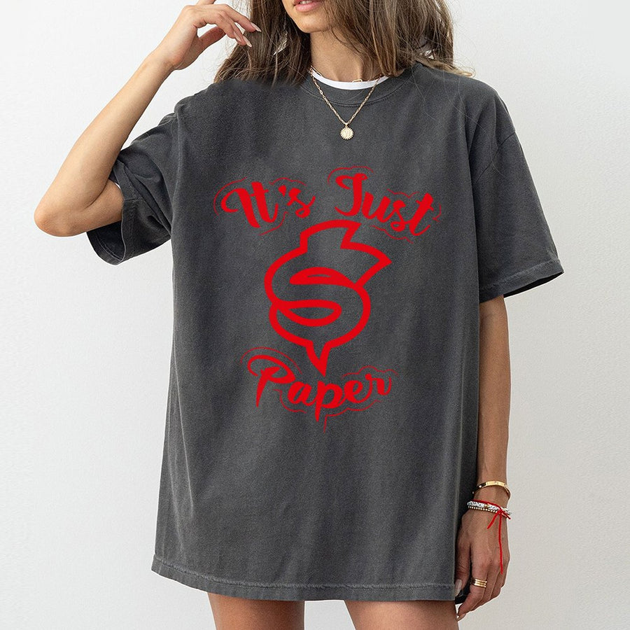 It’s Just Paper T-Shirt | Money Motivation Dollar Sign Graphic | Premium Cotton Streetwear | Unisex Entrepreneur Gift Tee