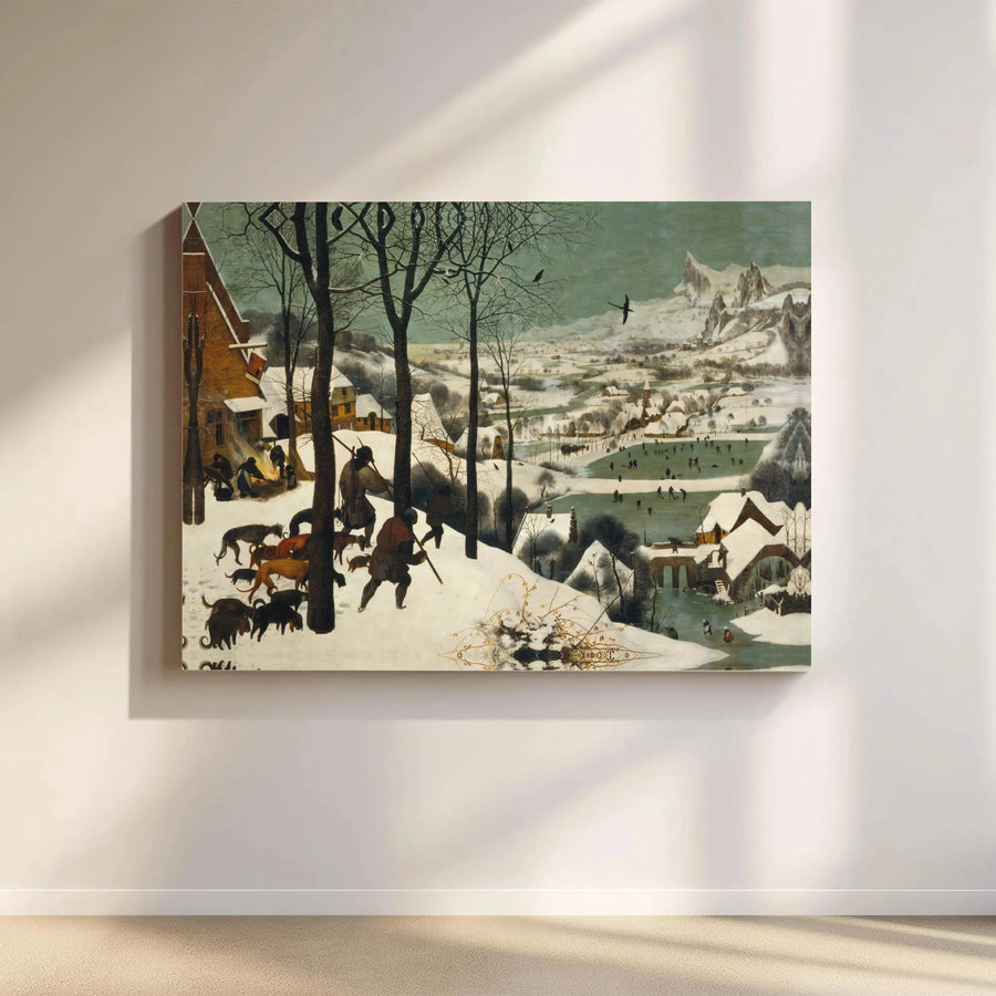 The Hunters In The Snow Canvas Print | Pieter Bruegel The Elder Fine Art | Premium Gallery-Wrapped Wall Decor | Winter Landscape Gift For Art Lovers