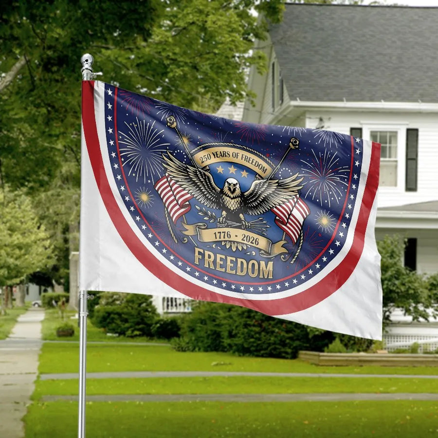 USA 250th Anniversary Flag | 1776-2026 Freedom Eagle Design | Weather Resistant Double Sided Polyester | Collector's Patriotic Outdoor Decor