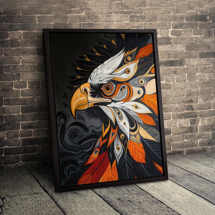 Abstract Eagle Canvas Art | Geometric Wildlife Wall Decor | Premium Fade-Resistant Print | Modern Gallery Home Gift