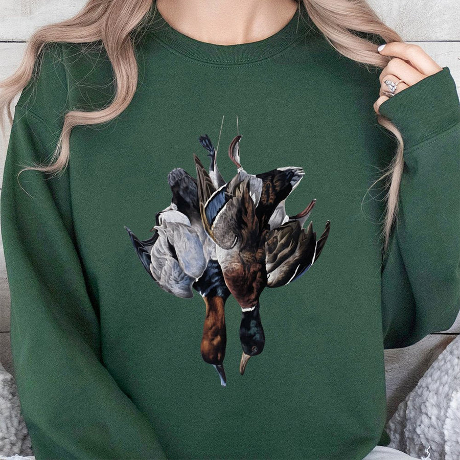 Mallard Duck Hunting Sweatshirt | Detailed Waterfowl Wildlife Graphic | Premium Cotton Blend | Gift for Hunter and Outdoor Enthusiast