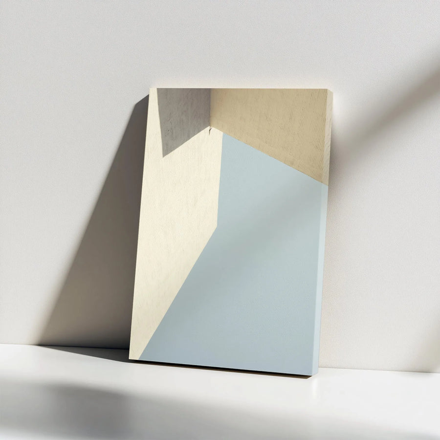 Minimalist Geometric Vertical Canvas | Modern Abstract Color Block Print | Premium Gallery Wrapped Wall Art | Living Room & Office Decor Gift