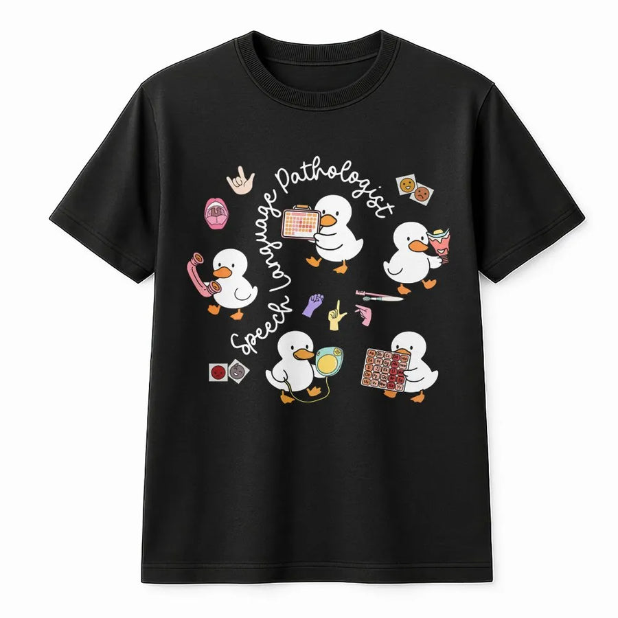 Speech Language Pathologist Shirt | Funny Silly Goose Graphic Tee | Soft Cotton SLP Apparel | Back to School Gift for Therapist