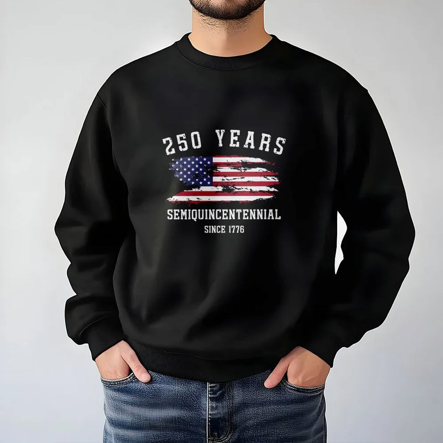 USA 250th Anniversary Sweatshirt | Vintage 1776 Semiquincentennial Design | Soft Cotton Blend | Patriotic Gift for Men and Women