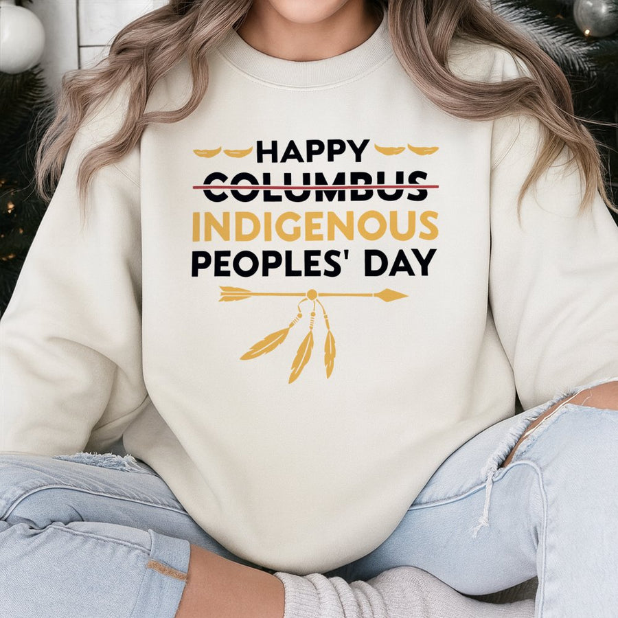 Indigenous Peoples' Day Sweatshirt | Native American Heritage Gift | Cotton Blend Comfort | Unisex Awareness Graphic Crewneck