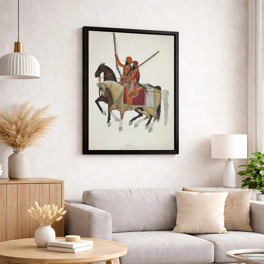 Lahore Life Guards 1838 Canvas Art | Sikh Empire Historical Warrior Painting | Premium Gallery Wrap Wall Decor | Historic Military Collector Gift