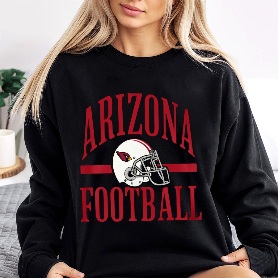 Arizona Football With Arizona Cardinals Helmet Logo Sweatshirt