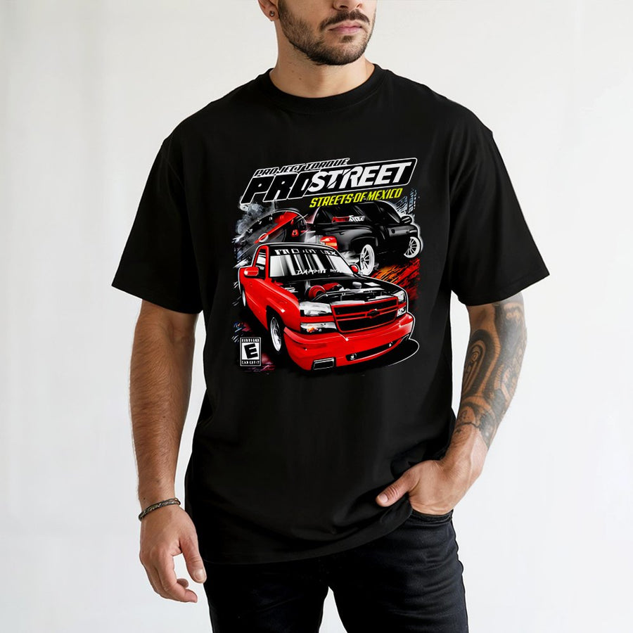 Street Racing Truck T-Shirt | Retro Pro Street Graphic Tee | 100% Cotton Premium Quality | Gift For Car Enthusiast & Gearheads