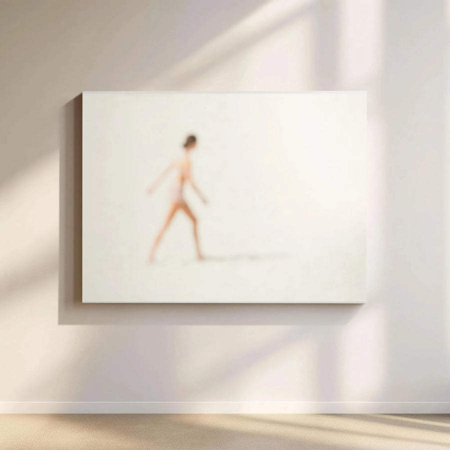 Abstract Figure Canvas Art | Soft Focus Minimalist Woman Print | Premium Gallery Wrapped Canvas | Modern Living Room Decor Gift