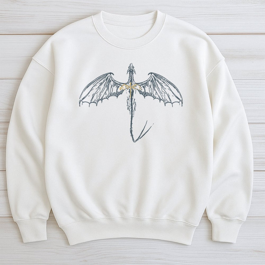 Dragon Rider Sweatshirt | Mythical Fantasy Creature Graphic | Premium Soft Cotton Blend | Booktok Gift For Fantasy Readers