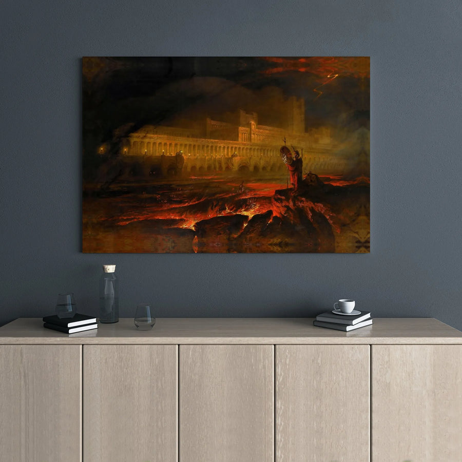 The Pandemonium by John Martin Canvas Print | Epic Romanticism Wall Art | Premium 1.25" Gallery Wrap | Dark Academia Home Decor Gift