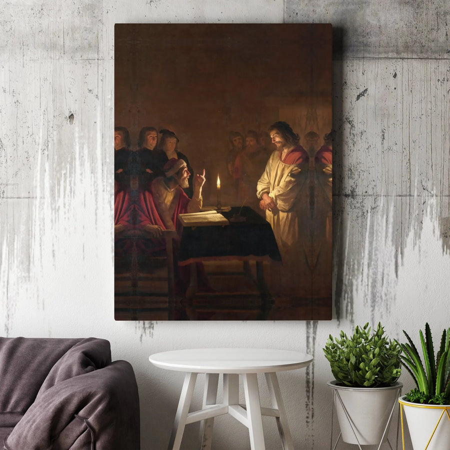 The Denial Of Saint Peter Canvas Print | Rembrandt Masterpiece Wall Art | Premium Gallery Wrap Decor | Religious Christian Gift For Home