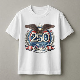 USA 250th Anniversary T-Shirt | Patriotic Eagle 1776-2026 Emblem | Premium Cotton Graphic Tee | Independence Day Gift For Americans