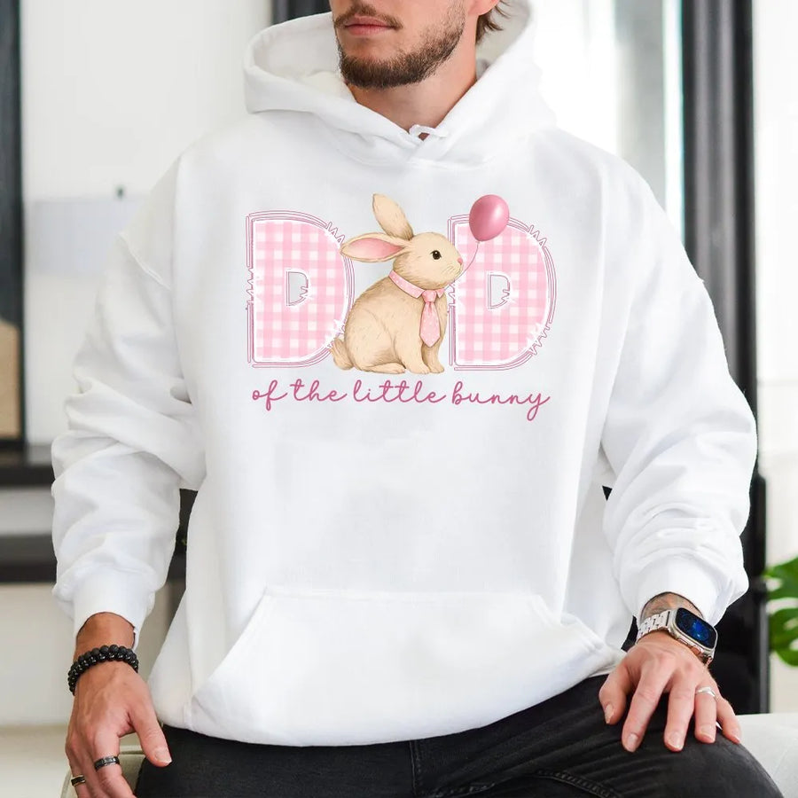 Dad of the Little Bunny Hoodie | First Birthday Family Matching Outfit | Premium Cotton-Blend | Some Bunny Is One Gift for New Dad