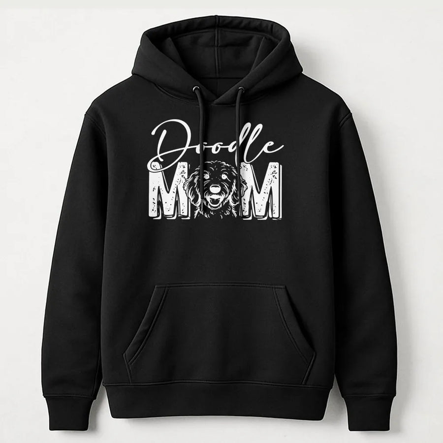 Doodle Mom Hoodie | Cute Goldendoodle Dog Face Graphic | Premium Cotton Blend | Gift For Dog Lovers & Pet Owners