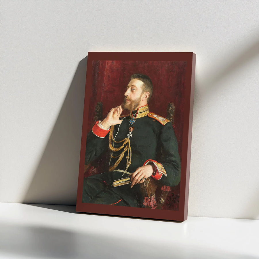 Grand Duke Vladimir Alexandrovich Portrait Canvas | Ilya Repin Fine Art Print | 1.25-Inch Gallery Wrap | Classical Russian History Wall Decor
