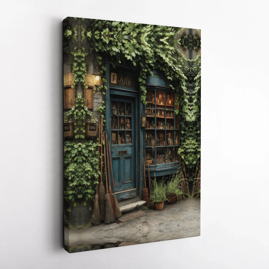 Magic Apothecary Canvas Print | Vintage Witchcraft Shop Wall Art | Premium Gallery Wrap Decor | Fantasy Gift for Book Lovers