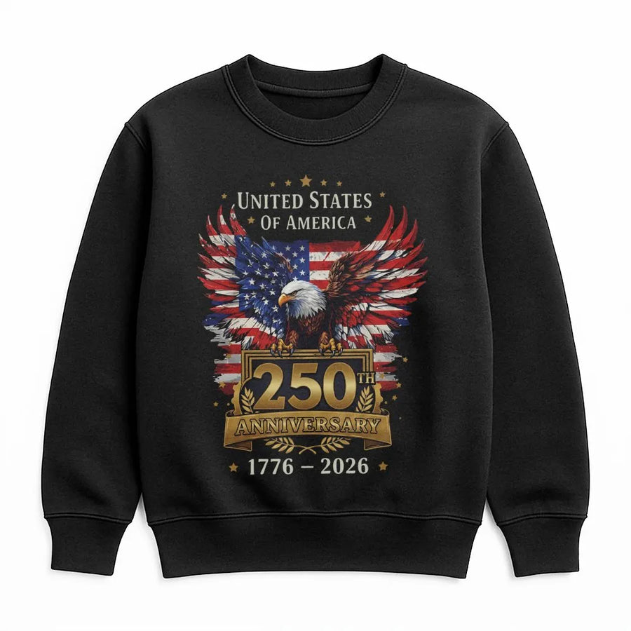 USA 250th Anniversary Sweatshirt | Patriotic Eagle American Flag Design | Premium Graphic Sweatshirt | Collector's 1776-2026 Commemorative Gift