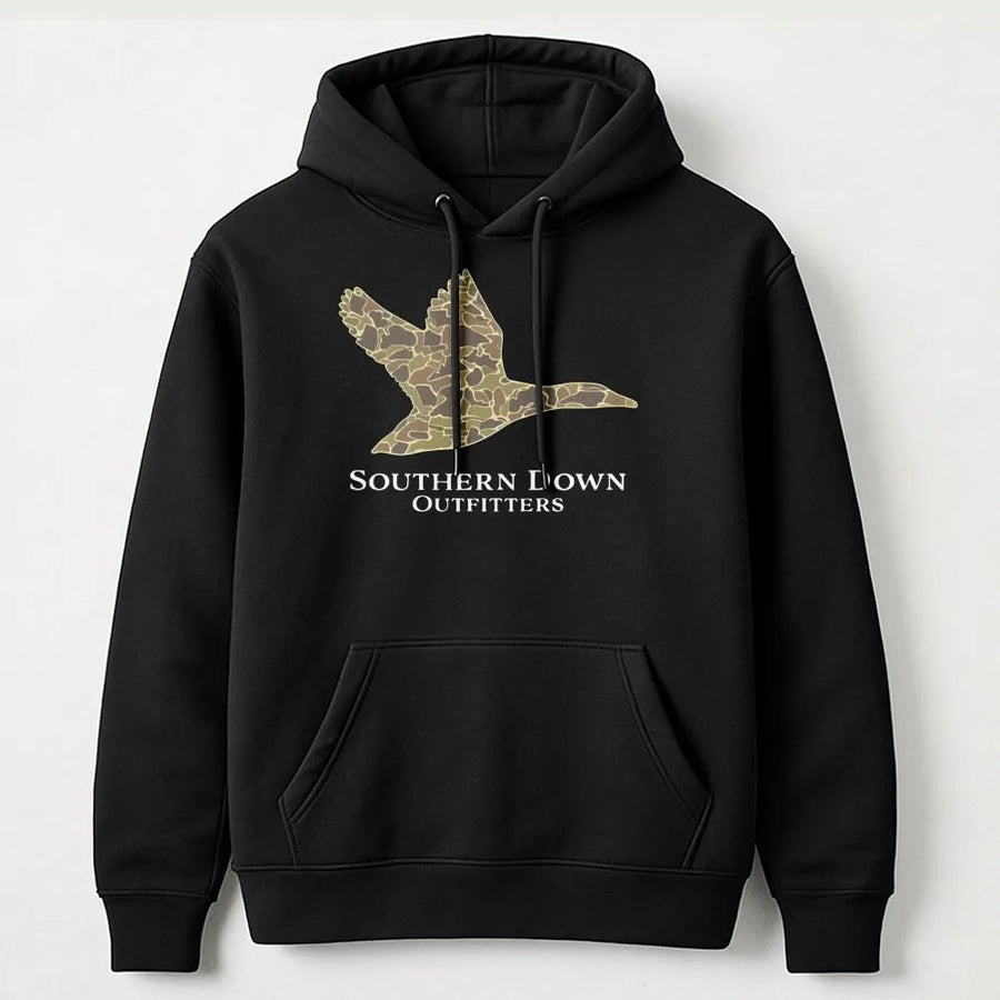 Duck Hunting Hoodie | Camo Goose Graphic Print | Premium Cotton Blend | Gift for Outdoorsman & Wildlife Enthusiast