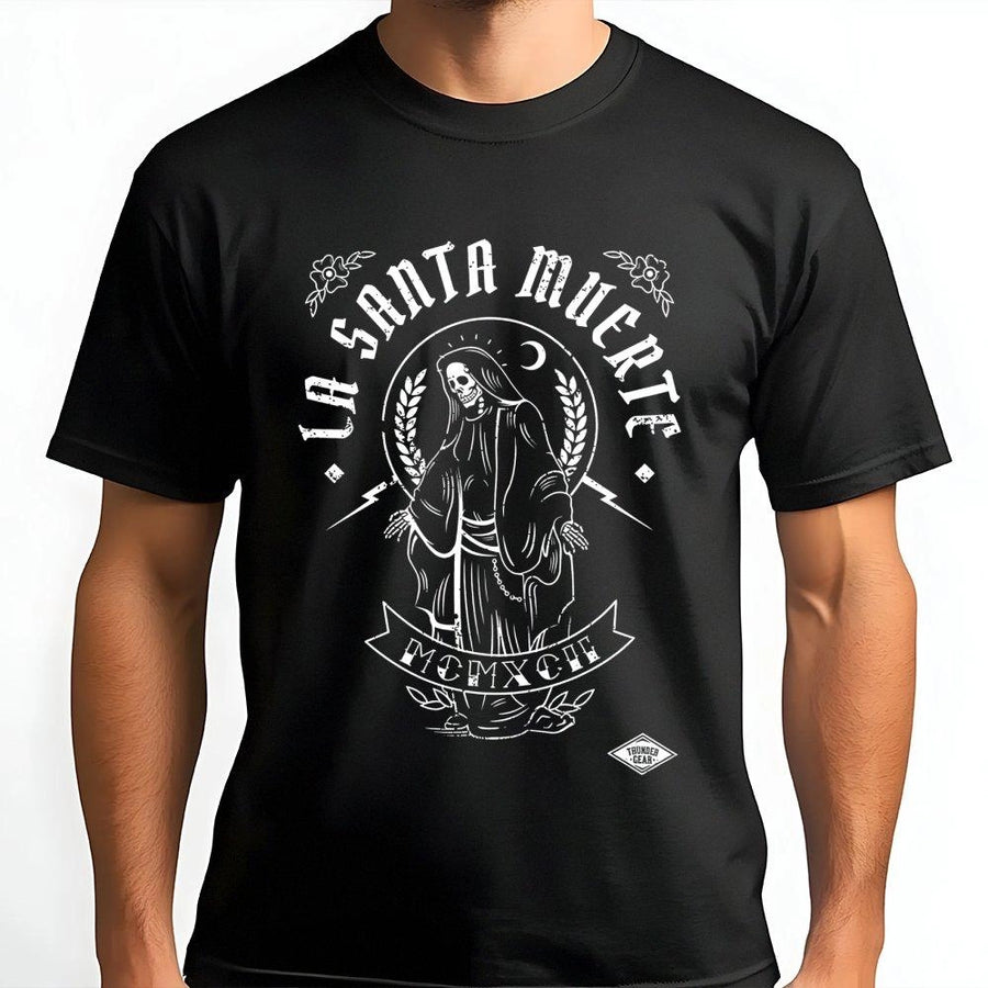 La Santa Muerte T-Shirt | Occult Gothic Skeleton Graphic | Premium Soft Cotton Tee | Unisex Streetwear Gift for Goth Enthusiasts