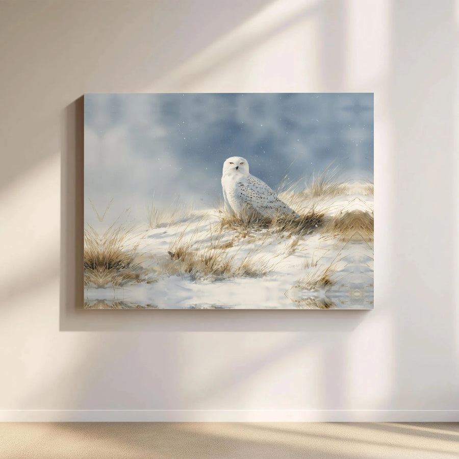 Snowy Owl Canvas Print | Majestic Arctic Winter Wildlife Wall Art | Premium Gallery-Wrapped 1.25" Profile | Nature Lover Home Decor Gift