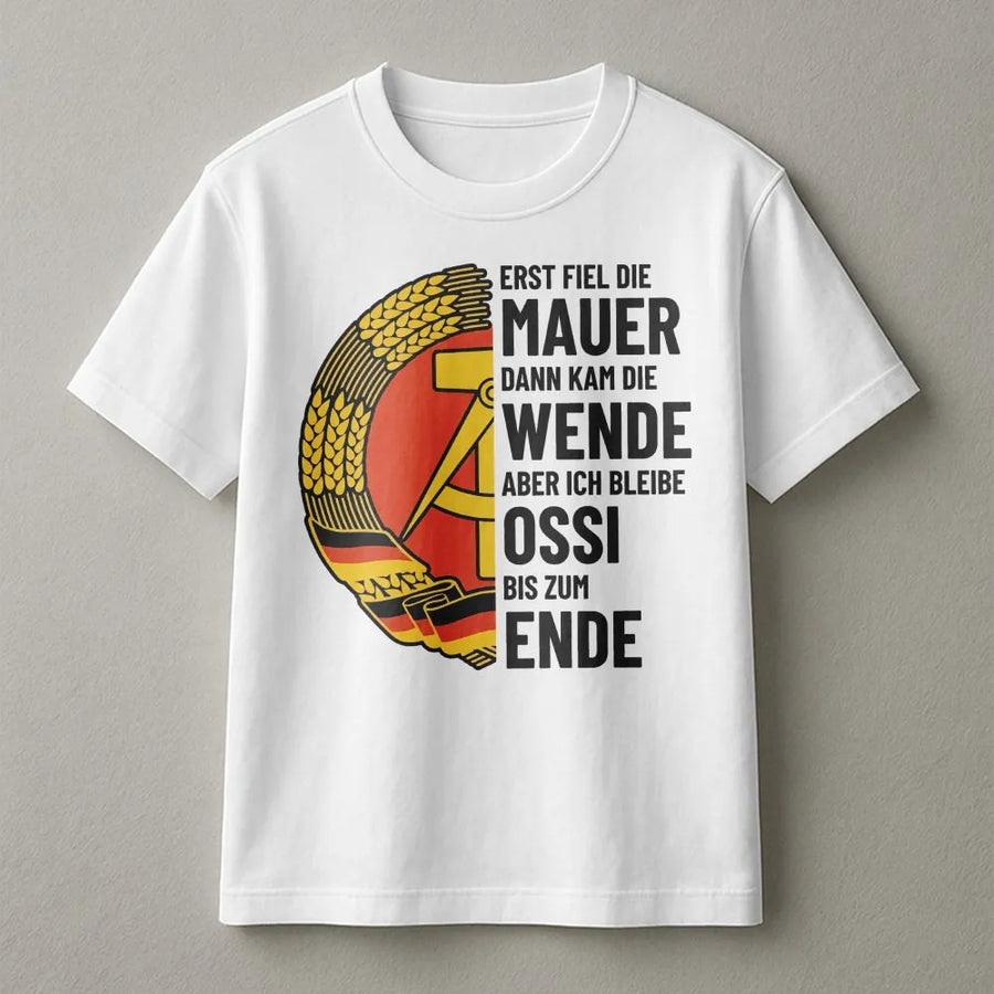 DDR Ossi T-Shirt | Ostdeutschland Nostalgie Shirt with Kult Spruch | Premium Soft Cotton | Gift for East Germans & Mauerfall History Fans