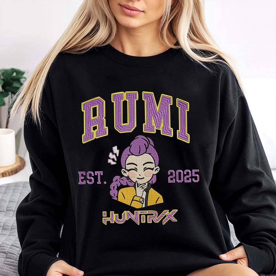 Rumi Anime Graphic Sweatshirt | Huntrix 2025 Fan Apparel | Unisex Cotton Blend Pullover | Cute Cartoon Gift for Manga Enthusiasts