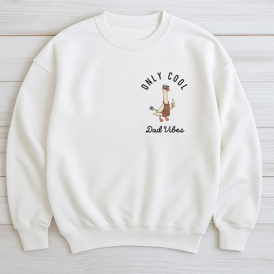 Funny Goose Dad Sweatshirt | Silly Goose Grilling Graphic | Premium Cotton Blend | Father's Day Gift for BBQ Master