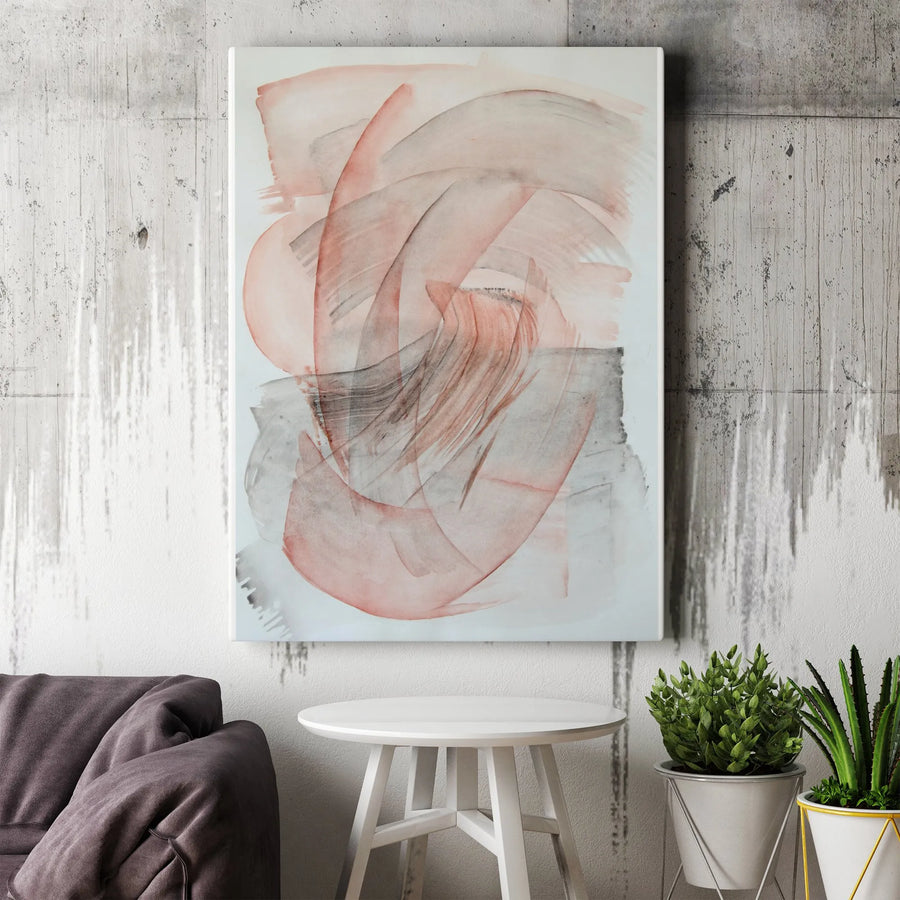 Abstract Watercolor Vertical Canvas | Minimalist Brushstroke Painting Print | Premium Thick Gallery Wrap | Modern Home & Office Decor Gift