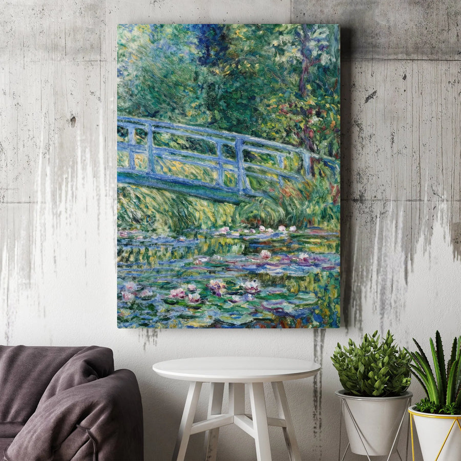 Monet Water Lily Pond Canvas Wall Art | Vintage Impressionist Art Print | Premium Gallery Wrapped Canvas | Collector's Gift for Home Decor