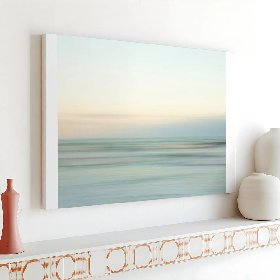 Abstract Ocean Canvas Wall Art | Serene Coastal Motion Blur Print | Premium Fade-Resistant Canvas | Modern Minimalist Home Decor Gift