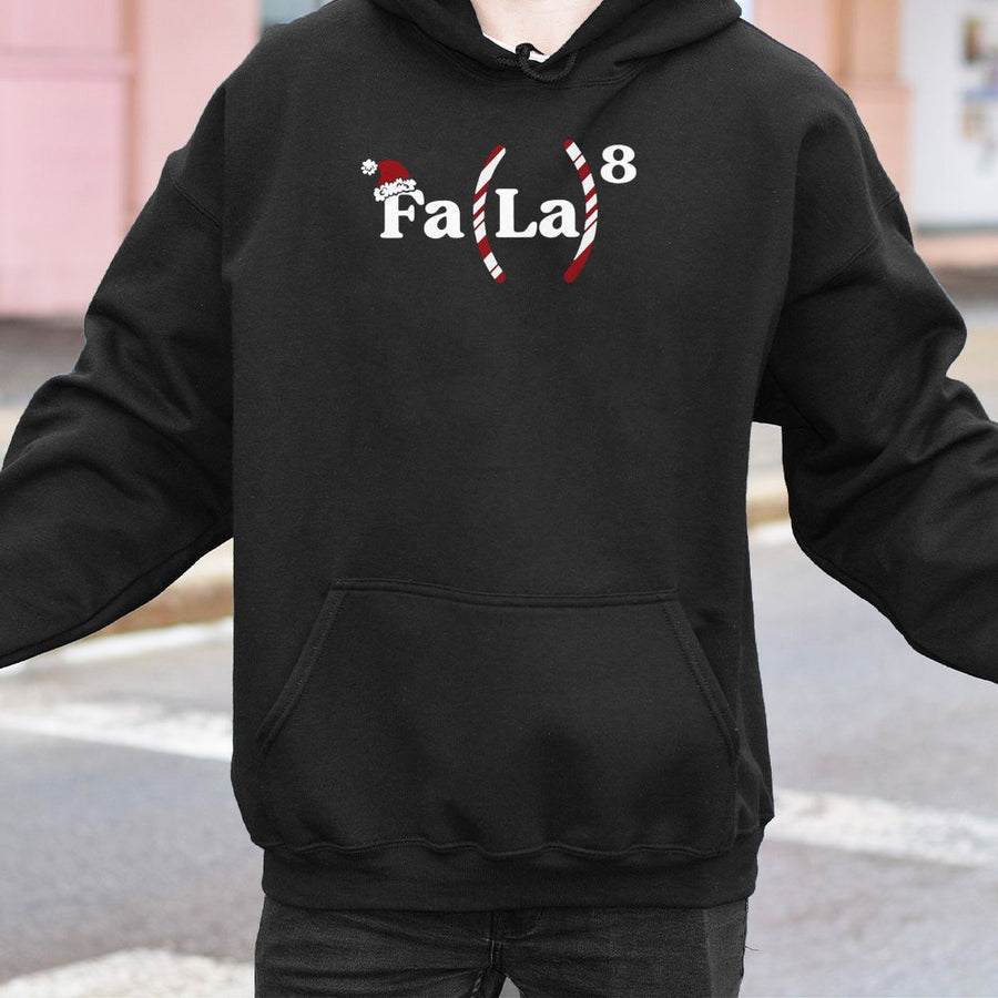 Math Teacher Christmas Hoodie | Funny Fa La La Equation Graphic | Premium Cotton Blend | Holiday Gift for Mathematicians and Students
