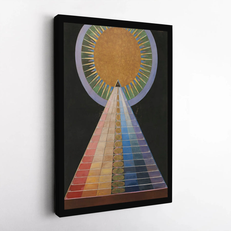 Walter Russell Pyramid Canvas Print | Esoteric Spiritual Artwork | Premium Framed Gallery Wall Art | Collector's Gift for Meditation Room Decor
