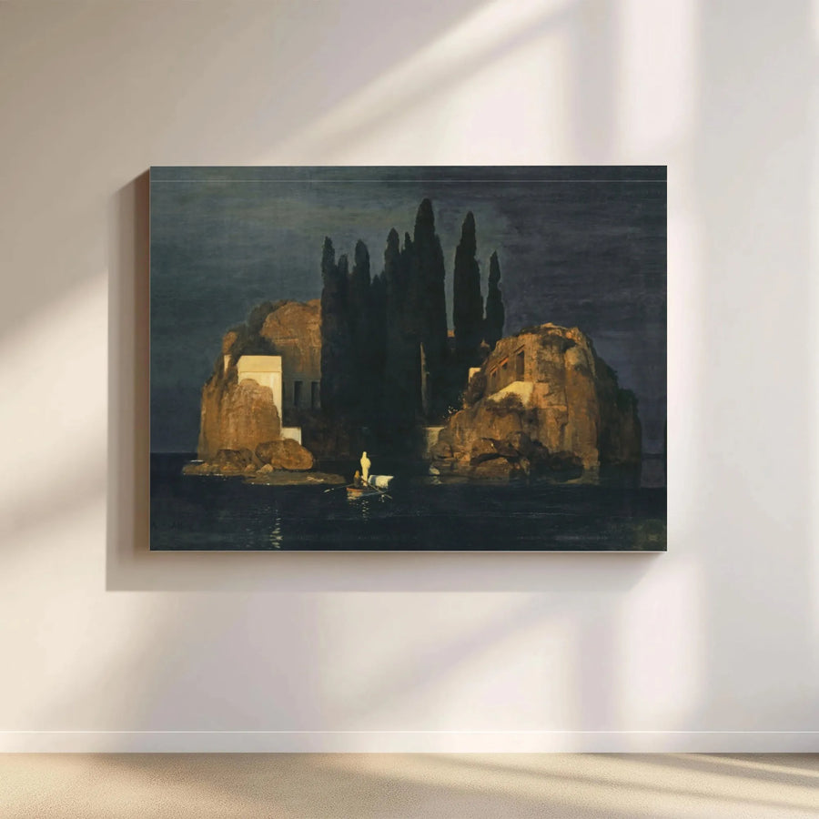 Isle Of The Dead Canvas Print | Arnold Böcklin Masterpiece Wall Art | Gallery Wrapped Premium Quality | Moody Gothic Home Decor Gift