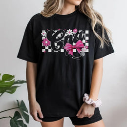CNA Nurse T-Shirt | Coquette Bow and Retro Floral Graphic | Premium 100% Cotton | Aesthetic Gift for Nursing Students and Certified Nursing Assistants