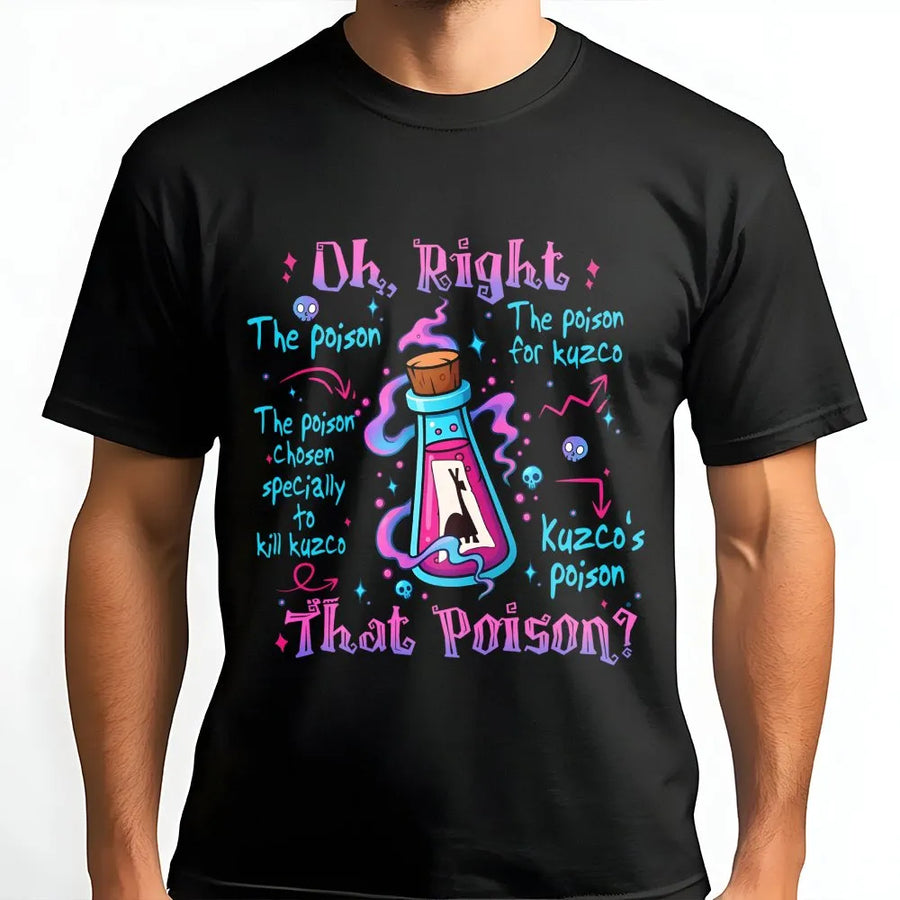 Poison Potion T-Shirt | Funny Animated Movie Quote Graphic | Premium Soft Cotton Tee | Nostalgic Cartoon Fan Gift for Adults