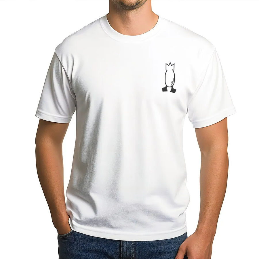 Minimalist Bomb Graphic T-Shirt | Simple Line Art Pullover Sweatshirt | Premium Cotton Blend | Unisex Streetwear Gift for Men & Women