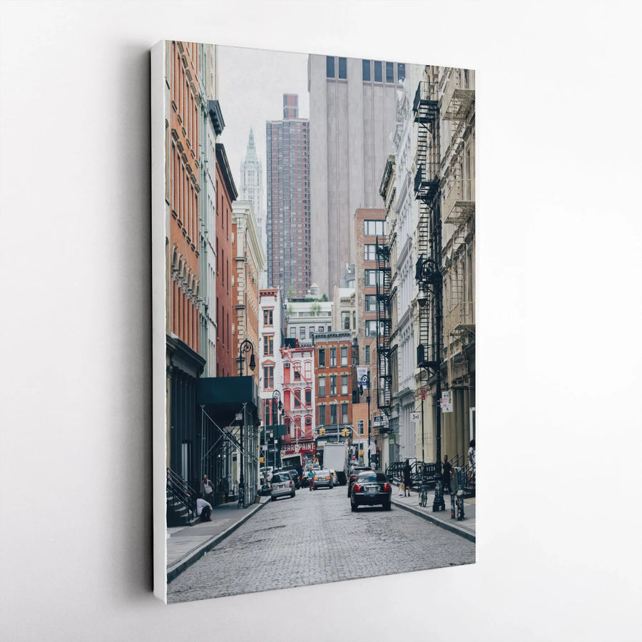 New York City Street Scene Vertical Canvas | Urban Cityscape Photography | Premium Thick Gallery Wrap Art | Modern Home & Office Decor Gift