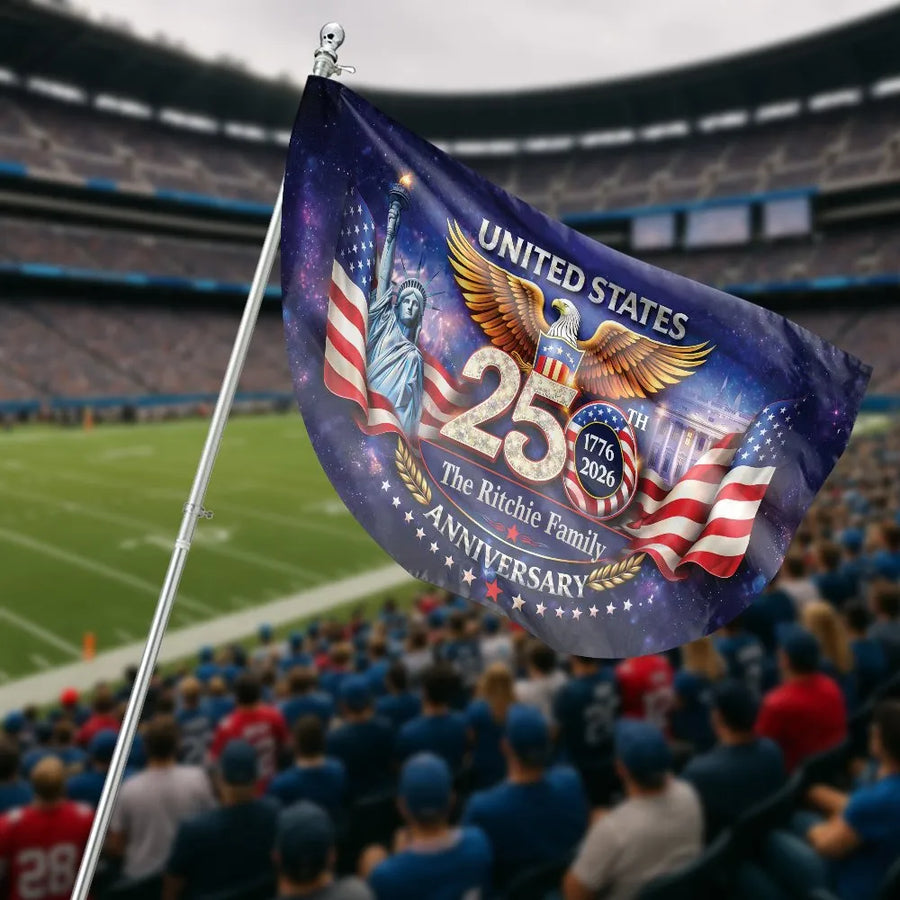 USA 250th Anniversary House Flag | Patriotic Eagle & Liberty 1776-2026 Design | Double Sided Polyester | Commemorative Yard Decor Gift