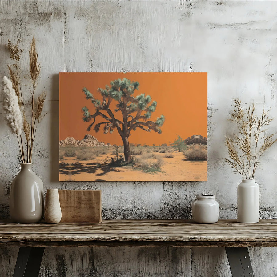 Joshua Tree Canvas Print | Desert Landscape Wall Art | Premium Gallery Wrapped Decor | Modern Southwest Home Accent for Living Room