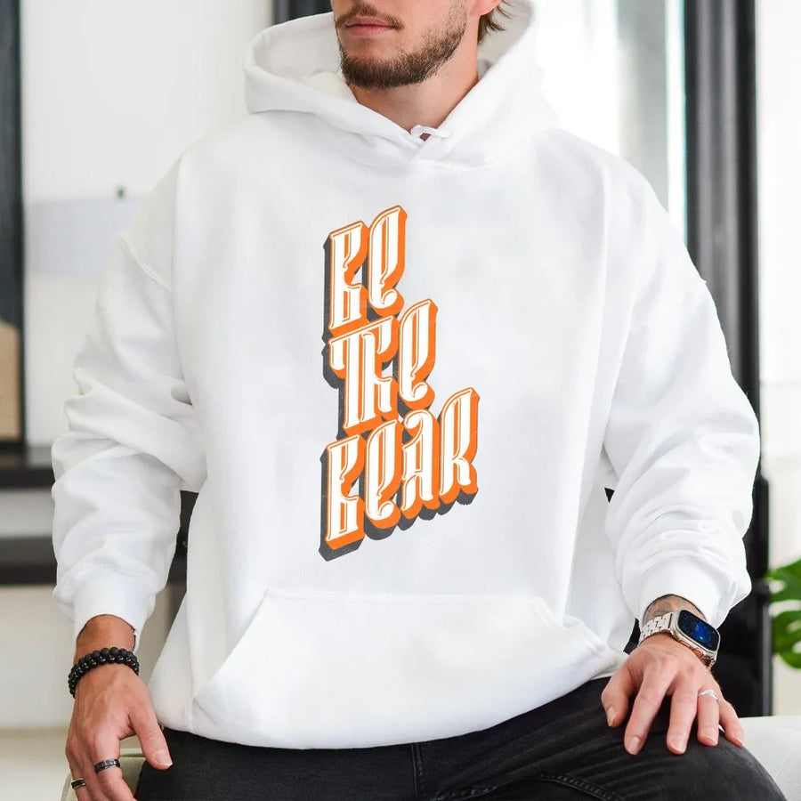 Be The Fear Hoodie | Retro 70s Style Graphic Pullover | Soft Cotton Blend | Motivational Inspirational Gift for Women and Men