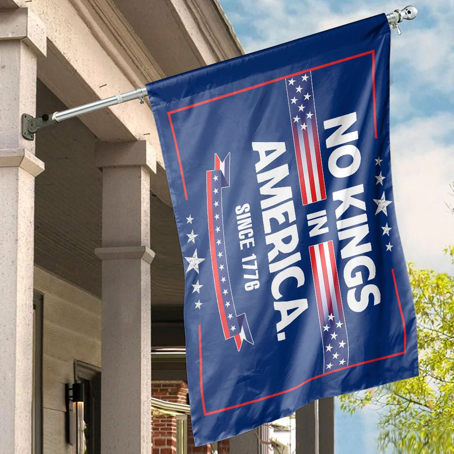 No Kings In America Flag | 1776 Patriotic House Decor | UV-Resistant Premium Polyester | Independence Day Gift For American History Lovers