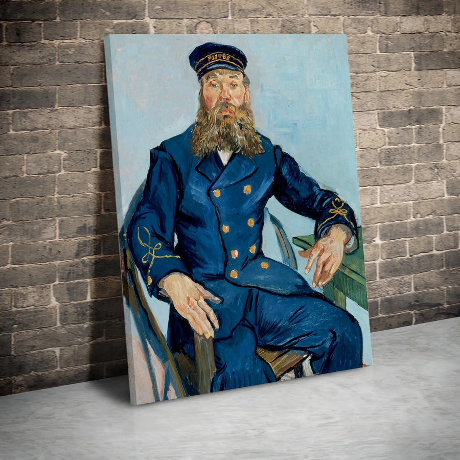 Van Gogh Postman Canvas Wall Art | Joseph Roulin Famous Painting Reproduction | Premium Thick Gallery Wrapped Canvas | Collector's Gift for Art History Lovers