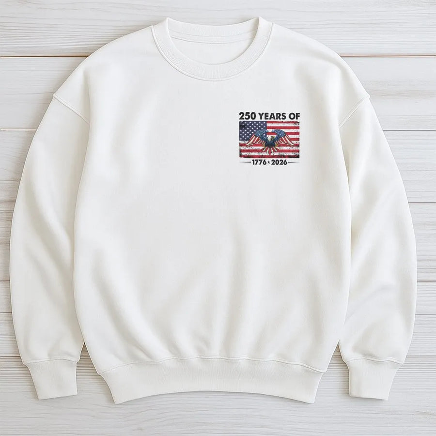 250th Anniversary USA Sweatshirt | Semiquincentennial 1776-2026 American Flag Eagle | Soft Cotton Blend | Patriotic Independence Day Gift